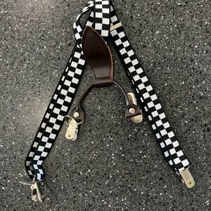 Kids checkered suspenders